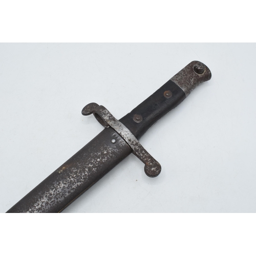 246 - 19th century / early 20th century wooden and steel bayonet with metal sheaf 'CC146' and 'SS760' impr... 