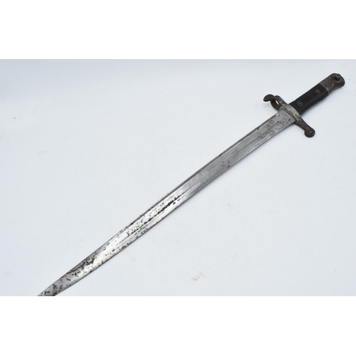 246 - 19th century / early 20th century wooden and steel bayonet with metal sheaf 'CC146' and 'SS760' impr... 