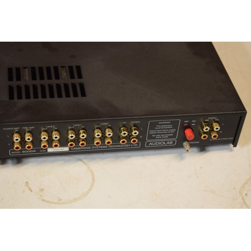 265 - Audiolab 8000A amplifier S/N 207B82584 with power cable (untested).