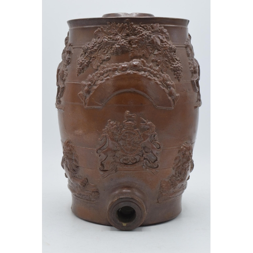 273 - Victorian salt-glaze style stoneware water filter, 28cm tall (some damages).