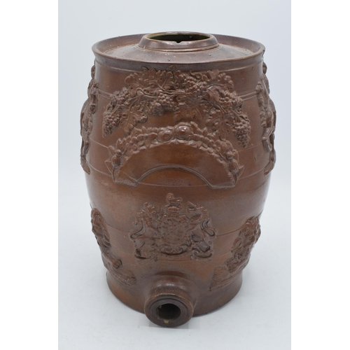 273 - Victorian salt-glaze style stoneware water filter, 28cm tall (some damages).