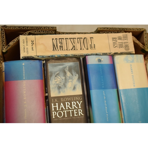 284 - A collection of books to include J K Rowling Harry Potter first version books comprising 2 x The Hal... 