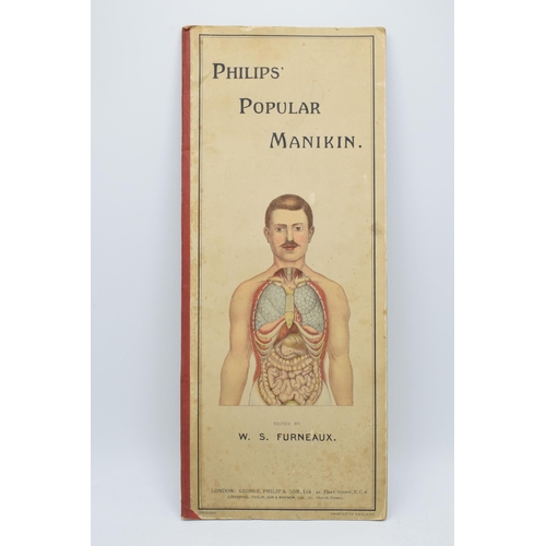 286 - Philips' Popular Manikin edited by W S Furneaux with fold-out body to rear pages (complete).