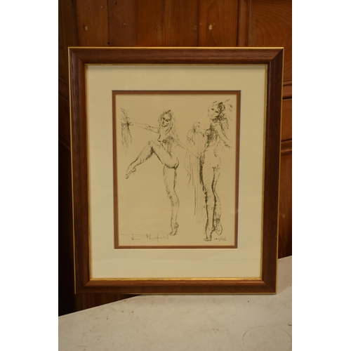 287 - Limited edition framed Tom Merrifield print Isadora 101/250, 47 x 39cm inc frame.