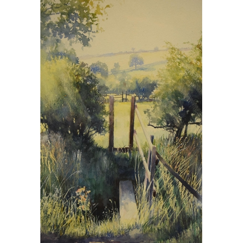 288 - Tony (Anthony) Beresford, local artist, framed watercolour of a countryside scene in the Longnor / H... 