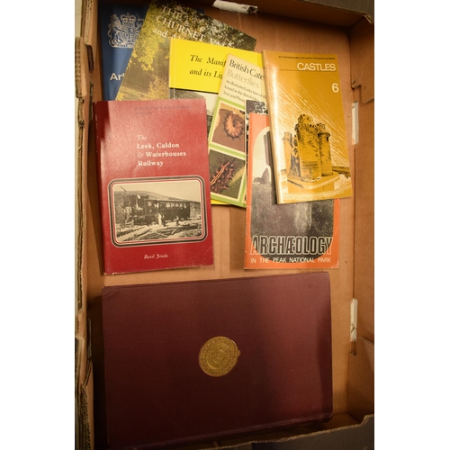 296 - A collection of books and reading materials to include local interest such as Cheadle Church and loc... 