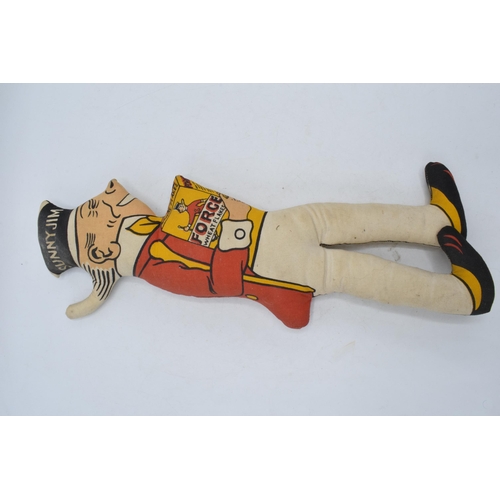 303 - Vintage soft advertising toy Sunny Jim for Force Wheatflakes. 41cm long.