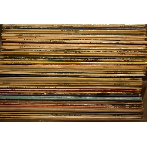 307 - An extensive collection of LPs and records of varying ages and genres to include rock, disco, funk, ... 