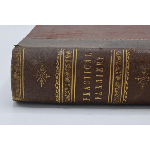 308 - Modern Practical Farriery by W J Miles with plates by Benjamin Herring, leather bound. Some foxing a... 