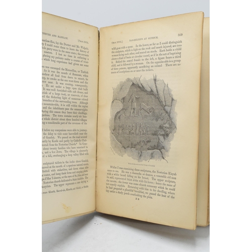 313 - 'Discoveries in the Ruins of Nineveh and Babylon' by Austen H Layard MP with fold-out front engravin... 