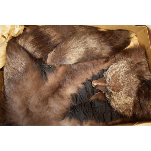 316 - Boxed Boots Mink stole.