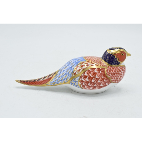 51 - Royal Crown Derby paperweight pheasant, first quality with gold stopper.