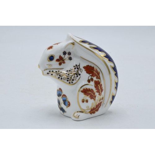 59 - Royal Crown Derby paperweight Squirrel, with silver stopper, second.