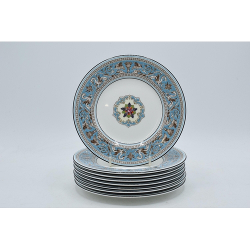 71 - 8 x Wedgwood Turquoise Florentine 17.5cm diameter side plates (8).