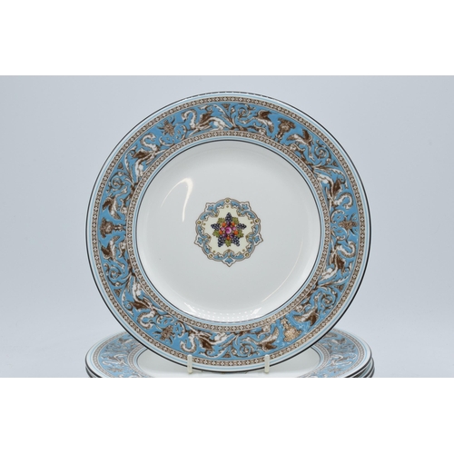 72 - 8 x Wedgwood Turquoise Florentine 23cm diameter side plates (8).