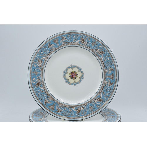 73 - 7 x Wedgwood Turquoise Florentine 27.5cm diameter plates (7).