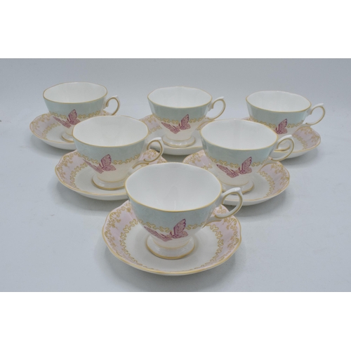 85 - Royal Albert Zandra Rhodes My Favourite Things tea ware to include 6 cups and 6 saucers (12).