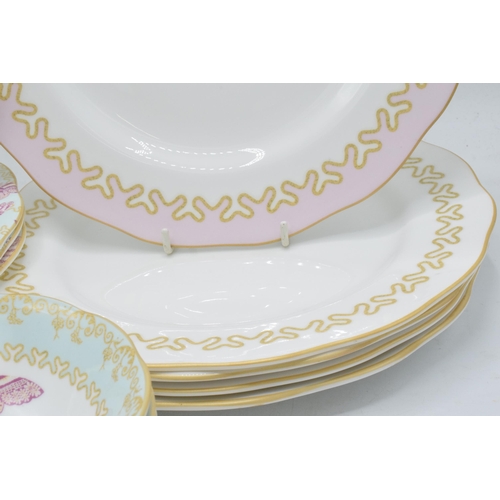 87 - Royal Albert Zandra Rhodes My Favourite Things tea ware to include 27cm diameter dinner plates (1 pi... 