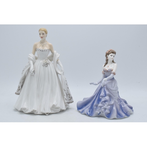 96 - Royal Worcester limited figure Grace Kelly CW498 together with Coalport Linda (2).