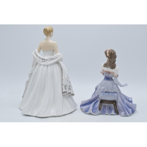 96 - Royal Worcester limited figure Grace Kelly CW498 together with Coalport Linda (2).