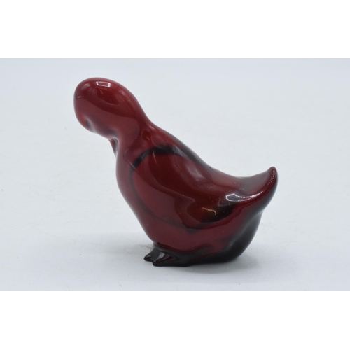 166 - Rare Royal Doulton flambe Duck Preening HN298 (professionally restored).