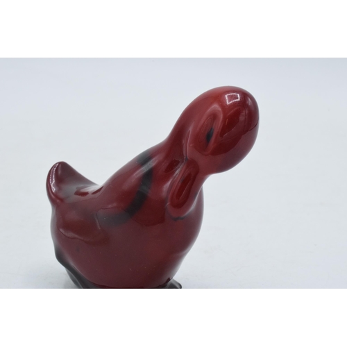 166 - Rare Royal Doulton flambe Duck Preening HN298 (professionally restored).