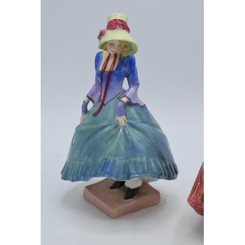 175 - A trio of Royal Doulton lady figures to include Chloe HN1470, Pantalettes HN1362 and Top o'the Hill ... 