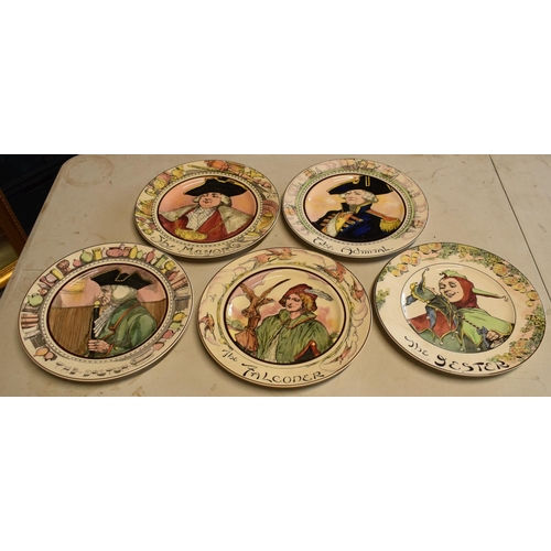 33 - A collection of Royal Doulton professions series ware plates to include The Falconer, The Admiral, T... 