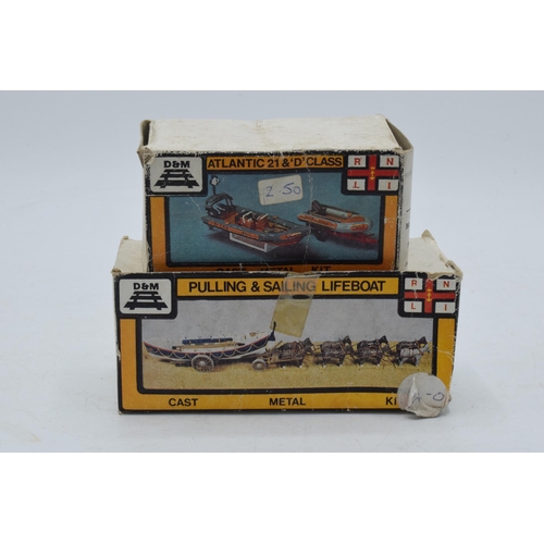 334 - A pair of RNLI metal toy sets to include Atlantic 21 and horse-drawn lifeboat by D&M (2) (unchecked ... 