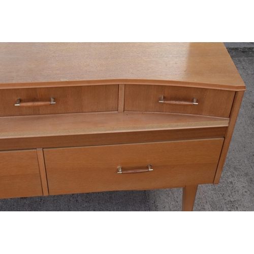 368 - Lebus mid century breakfront mirror backed sideboard / dressing table. 110 x 48 x 114cm tall.