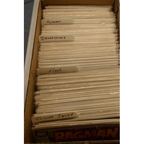 383 - A large collection of modern DC / DC Universe comics mostly in plastic wallets to include Suicide Sq... 