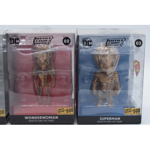 386 - A trio of boxed Justice League of America limited edition of 500 figures to include 01 Batman, 02 Wo... 