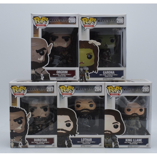 388 - Boxed Funko Pop figures to include Warcraft figures No. 284, 285, 286, 287 and 288 (5).