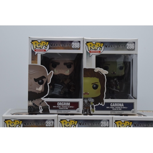 388 - Boxed Funko Pop figures to include Warcraft figures No. 284, 285, 286, 287 and 288 (5).