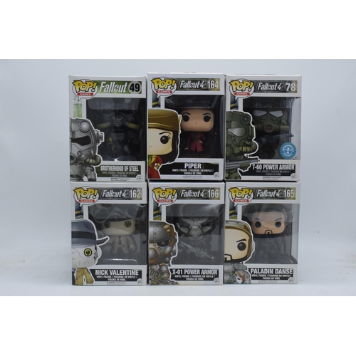 394 - Boxed Funko Pop figures to include Fallout 49 Brotherhood of Steel, 164 Piper, 78 T-60 Power Armor, ... 