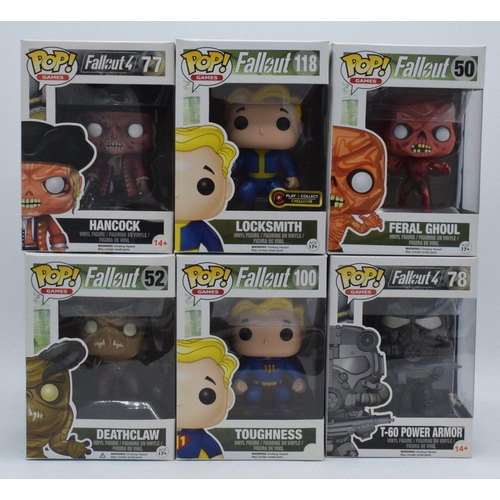 395 - Boxed Funko Pop figures to include Fallout 77 Hancock, 118 Locksmith, 50 Feral Ghoul, 52 Deathclaw, ... 