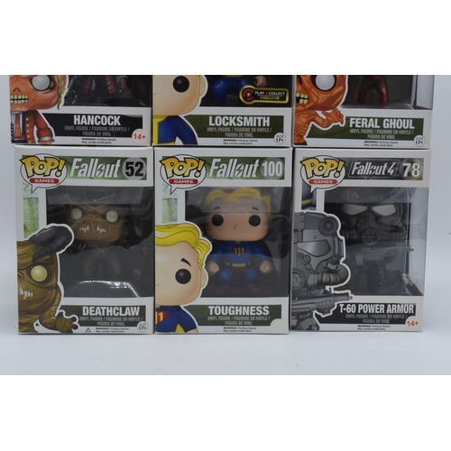 395 - Boxed Funko Pop figures to include Fallout 77 Hancock, 118 Locksmith, 50 Feral Ghoul, 52 Deathclaw, ... 