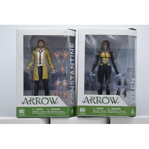 402 - Boxed DC Collectibles Arrow figures to include John Diggle, Constantine, Arsenal, Vixen and Oliver Q... 