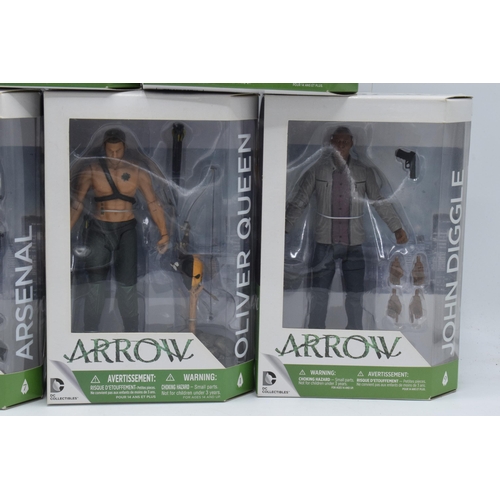 402 - Boxed DC Collectibles Arrow figures to include John Diggle, Constantine, Arsenal, Vixen and Oliver Q... 