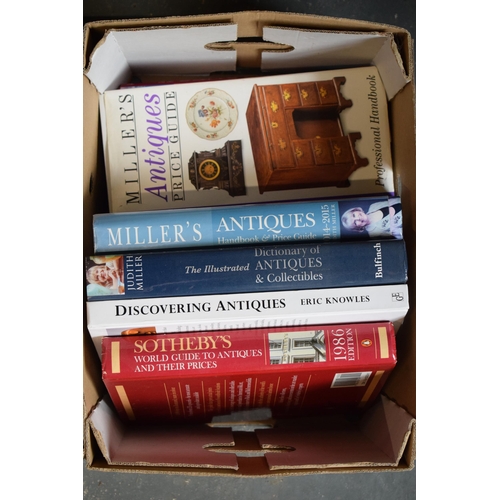 17A - A collection of antiques reference books to include Antiques Roadshow, Sothebys, Millers etc (Qty).