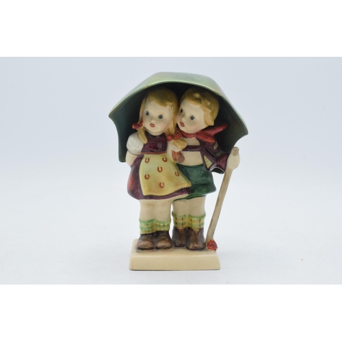 158B - Beswick Hummel figure of two Girls under Umbrella 908, 15cm tall.