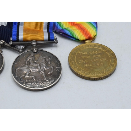 246A - World War One (WW1) trio of medals to include Silver Naval For Long Service and Good Conduct, 1914-1... 