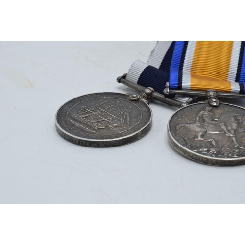 246A - World War One (WW1) trio of medals to include Silver Naval For Long Service and Good Conduct, 1914-1... 