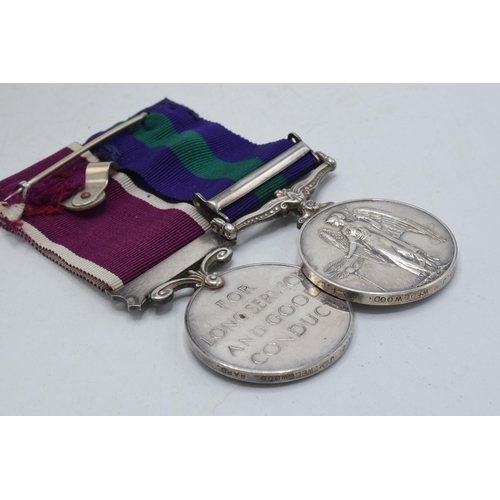 246C - Queen Elizabeth II pair of silver medals to include Regular Army For Long Service and Good Conduct m... 