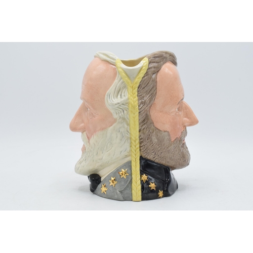 120 - Large Royal Doulton double-sided character jug Ulysses S Grant / Robert E Lee D6698.