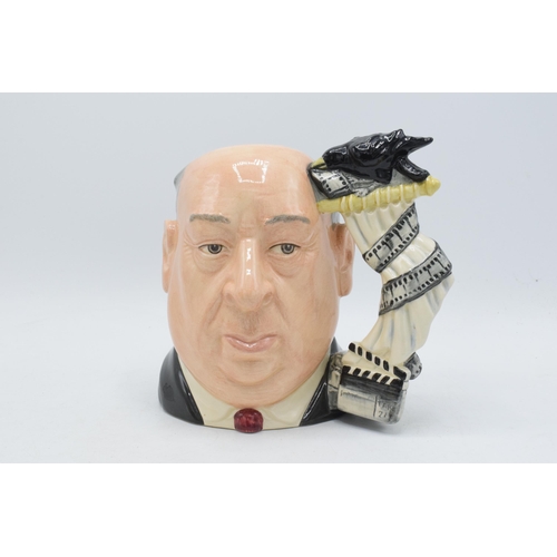 126 - Large Royal Doulton character jug Alfred Hitchcock with white shower curtain D6987.