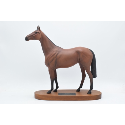 137 - Beswick Red Rum on wooden plinth (1 leg damaged).