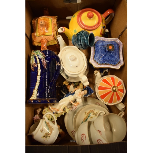 200 - A collection of pottery to include Sadler teapot, Wade whimsies, oriental tea ware, Beswick jug and ... 