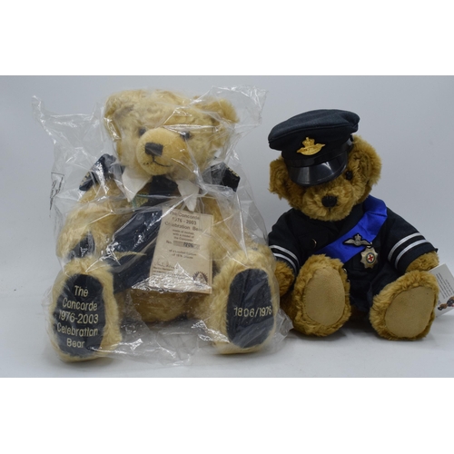 231 - A pair of teddy bears to include The Great British Bear Company HRH William Engagement bear together... 