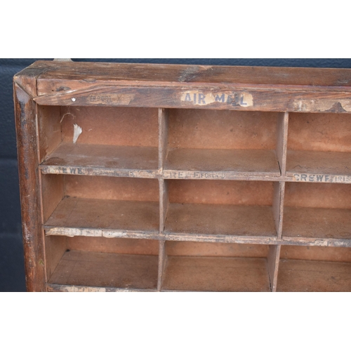 241 - Vintage World War 2 V-Mail letter rack with local sorting offices such as Crewe, Stoke and many othe... 